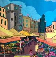 Norimpex Tržnice 30 × 40 cm - Diamond Painting