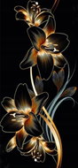 Norimpex Černé lilie s barevným akcentem 30 × 40 cm - Diamond Painting