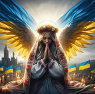 Norimpex Ukrainian angel 30 × 40 cm - Diamond Painting