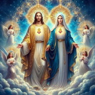 Norimpex Jesus and Virgin Mary 30 × 40 cm - Diamond Painting