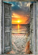 Norimpex Beach view 30 × 40 cm - Diamond Painting