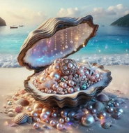 Norimpex Treasure Clam 30 × 40 cm - Diamond Painting