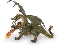 PAPO Two-headed green dragon with fire - Figure