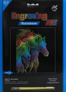 EDEN Scratch-off picture rainbow A5 Horses - Scratch Pictures