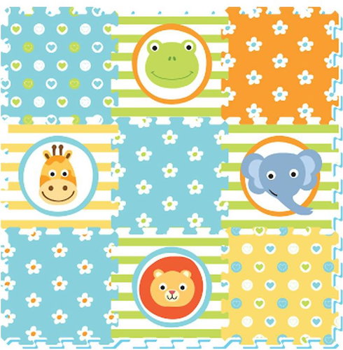 SUN TA TOYS Foam puzzle Happy animals 29 × 29 cm - Foam Puzzle - Main image