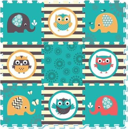 SUN TA TOYS Foam puzzle Owls and elephants 29 × 29 cm - Foam Puzzle - Main image
