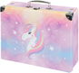 Kufřík BAAGL Skládací školní kufřík Rainbow Unicorn s kováním - Kufřík