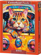 CASTORLAND Puzzle Cat traveling by bus 1000 pieces - Jigsaw Puzzle
