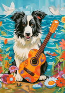 CASTORLAND Puzzle Collie, guitar and sea 500 pieces - Jigsaw Puzzle