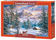 CASTORLAND Puzzle Christmas in the mountains 1000 pieces - Jigsaw Puzzle