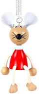 KROKIDO Red Mouse - hand painted wooden figure on spring - Figure