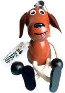 KROKIDO Brown dog - hand painted wooden figure on spring - Figure