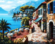 Centrum malování podle čísel letní město 30×40 cm - Painting by Numbers