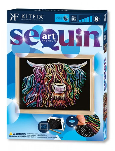 Kitfix Sequin art Blue premium glitter creative set - Mountain cow 8+ - Diamond Painting - Main image