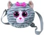 Ty Gear shoulder bag Kiki – grey cat 15 cm - Plyšová hračka