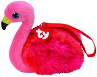 TY Kabelka plyšová do ruky očka Plameňák - Handbag