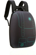 Zipit Shell backpack black with printed green pockets - City Backpack