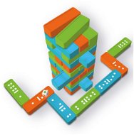 XXL-Bausteine zum Bauen eines Turms und zum Dominospielen - Domino