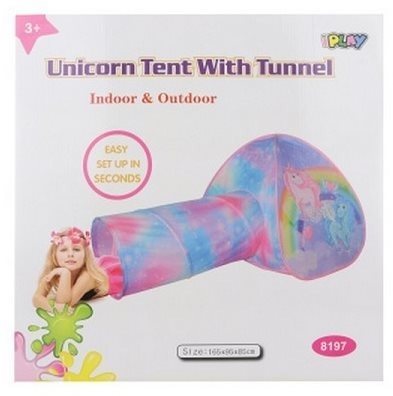 Unicorn tent best sale with tunnel