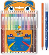 BIC Mix 18 Crayons and 12 Markers - Art Supplies