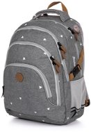 Backpack OXY SCOOLER Gray Triangles - School Backpack