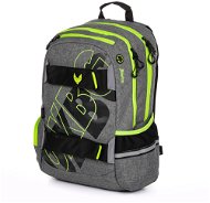 Backpack OXY Sport GRAY LINE green - School Backpack