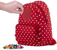 Pixie Crew Teenage Backpack Red Fabric with White Dots - Small Backpack