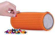 Pixie Crew Round Pencil Case Orange/Grey - School Case