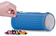 Pixie Crew Round Pencil Case Blue/Grey - School Case