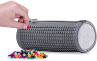 Pixie Crew Round Pencil Case Grey/Grey - School Case