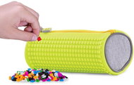 Pixie Crew Round Pencil Case Neon Yellow/Grey - School Case