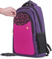Pixie Crew Student Backpack Purple with Letters - School Backpack
