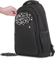 Pixie Crew student backpack black with letters - School Backpack