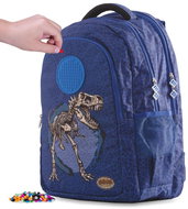 Pixie Crew student backpack dino blue - School Backpack