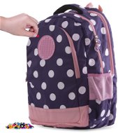 Pixie Crew student backpack blue with white dot - School Backpack