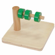 Rings on a Horizontal Pin - Didactic Toy