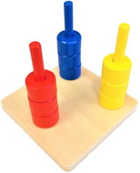Coloured Rings on 3 Pins - Didactic Toy