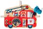 Lilliputiens – drevený panel s aktivitami – hasičské auto - Plyšová hračka