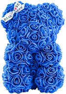 Rose Bear Kék mackó rózsákból, 25 cm - Rózsa maci