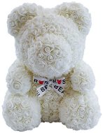 Rose Bear Biely medvedík z ruží 38 cm - Medvedík z ruží