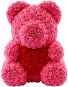 Rose Bear Ružový medvedík z ruží s červeným srdcom 38 cm - Medvedík z ruží