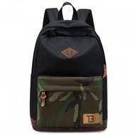 TopBags Unisex City Backpack Canvas Geom Army Green - School Backpack