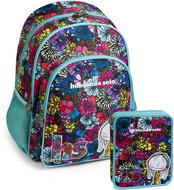Busquets Girl's set of school backpack + double case Bouquet Hablando Sola - School Backpack