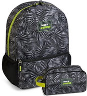 Busquets Boy's Set of School Backpack + Green Reverse Case - School Set