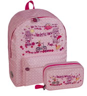 Busquets Girl's Set of School Backpack + Magic Case - School Set