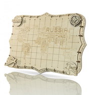 Wooden City World Map Words - 3D Puzzle
