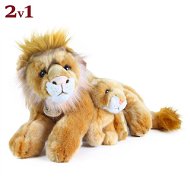 Rappa plyšový lev ležiaci s mláďaťom, 40 cm - Plyšová hračka