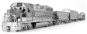 Metal Earth 3D puzzle Nákladná lokomotíva so 4 vagónmi (deluxe set) - 3D puzzle