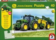 Schmidt Puzzle John Deere Tractor 6630 with Sprayer 40-piece + SIKU Model - Jigsaw Puzzle