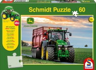 Schmidt Puzzle John Deere Tractor 8370R 60 pieces + SIKU Model - Jigsaw Puzzle